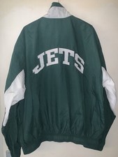 Veste Jogging Starter New York Jets Vintage NFL Taille L Vert/Blanc Pépite Rare