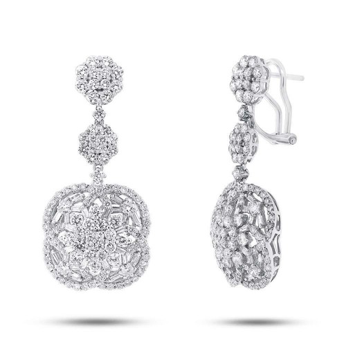 18k blanc diamant pendantes - 18k,