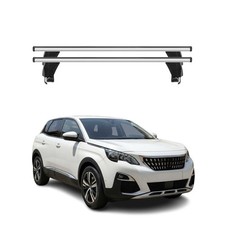 Menabo Barres de toit Transversales pour Peugeot 3008 2016-2020 Gris ABE 2x