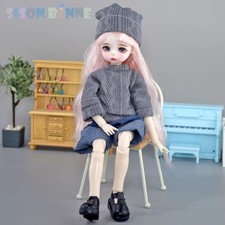 SISON BENNE Magnifique Poupée BJD De 30cm 1/6 SD Dolls Avec Perruque Rose Longue