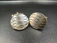 Vintage Cufflinks - Gold Metal  - Ceremony - 0107ED - AH06