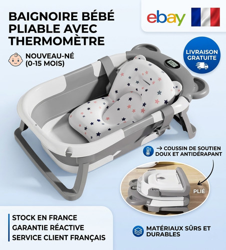 Baignoire bébé pliable - pliable, avec