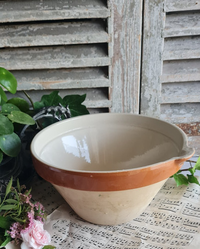 Ancien saladier bol creme - ancien, a