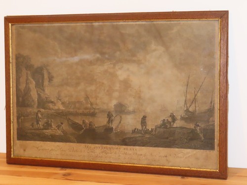 Gravure ancienne les jetteurs - gravure,