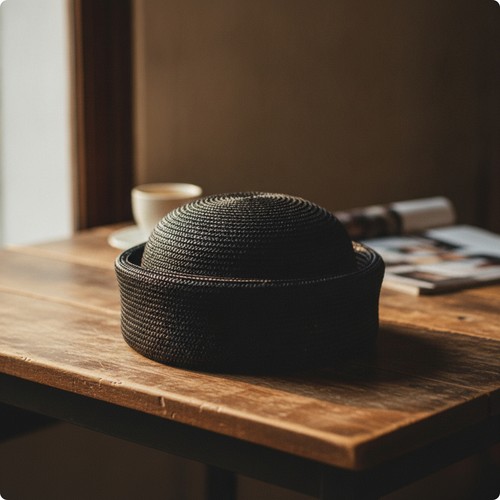 Chapeau tambourin tressé - chapeau,
