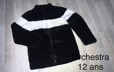 Orchestra 12 ANS FILLE : Manteau Fausse Fourrure Noire TBE