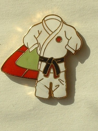 Pin judo kimono blanc - -,