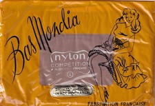 Bas nylon couture Mondia 15 deniers 2 coloris. T 4. Fully Fashioned Stockings.