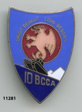 Insigne cavalerie , 10 Bon. de Chars de Combat Alpins 