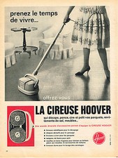PUBLICITE ADVERTISING 104  1961  HOOVER  la cireuse