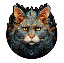 TETE DE CHAT ANGORA SIAMOIS