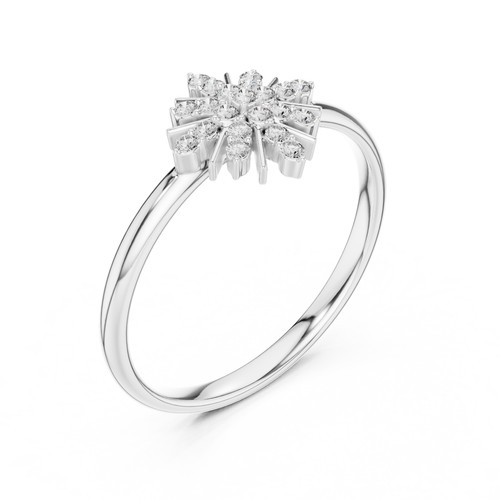 Bague pavée torsadée - , grappe