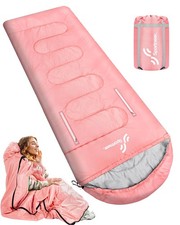 Sleeping Bag Sac de Couchage Fille, Rose, 216x83cm