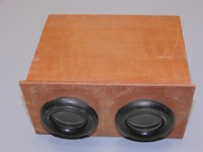 -ANCIENNE VISIONNEUSE STEREOSCOPIQUE BOIS PLAQUES DE VERRE STEREO GUERRE 14/18 D