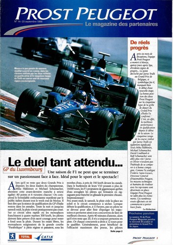 Magazine prost peugeot 14 - prost, n°