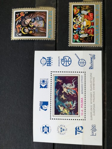 Timbre pologne noel tableau - pologne,
