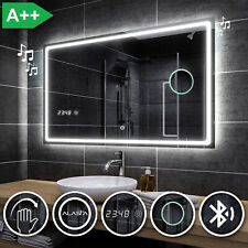 Miroir Salle De Bain Lumineux LED HOUSTON | BLUETOOTH | HORLOGE | INTERRUPTEUR