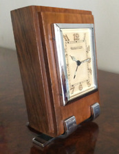 JAEGER LECOULTRE TISCHUHR PENDULETTE  8 DAYS ALARM CLOCK ART DECO EXCEPTIONAL
