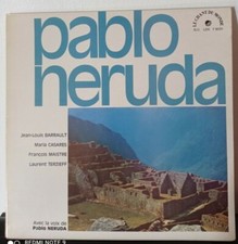 PABLO NERUDA - Le Chant du monde -  JEAN LOUIS BARRAULT, LAURENT TERZIEFF... 33T