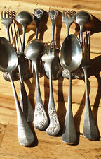 RAVINET DENFER - 11 couverts - POINCONS - Métal Argenté - Lot - ancien