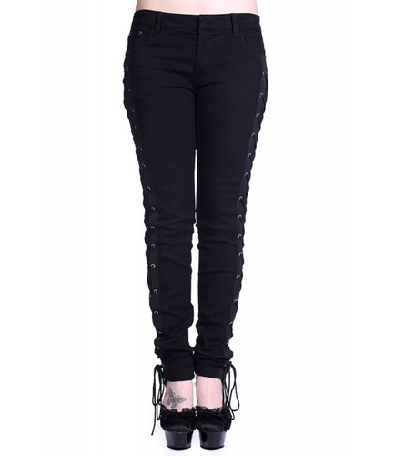 Pantalon noir style corset - pantalon,