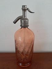Bouteille à eau de seltz rose S.Le Gall à PLOZEVET