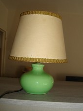 LAMPE D'APPOINT VINTAGE pied en céramique vert d'eau