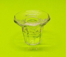 Ancien Encrier en Verre à Facette pour Pupitre D'école ou Collection EF Paris 4