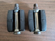 Paire de pédales vélo vintage ancien LYOTARD noir enfant