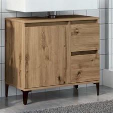 Armoire de Salle de Bain Meuble Rangement Toilette Bois d'Ingénierie vidaXL