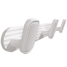 Porte-manteau mural blanc 3 crochets en métal pour accrocher chapeau sac à ma...