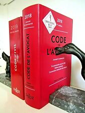 Droit lot de 2 codes Dalloz: code de l'avocat et code civil - En parfait état -