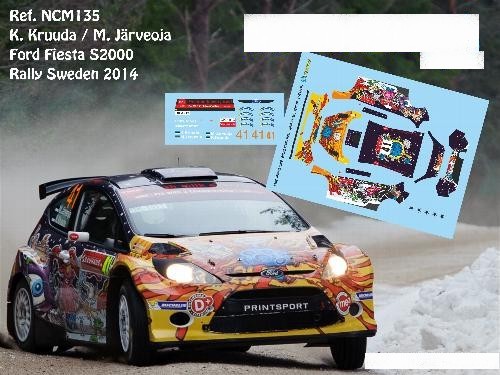 Decals ford fiesta s2000 - 1/43,