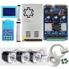 CNC Kit 3Axes - Carte Contrôleur Commande Manuelle + Moteur Pas à Pas + Alim 15A