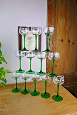 Lot de 12 verres à vin Alsaciens, Luminarc France "CODEC", feuilles et raisins