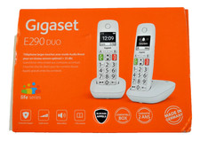 Téléphone sans fil GIGASET E290 Duo Blanc complet boite et notice comme neuf