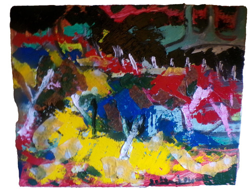 Huile sur toile 40x50 rivière - sur,