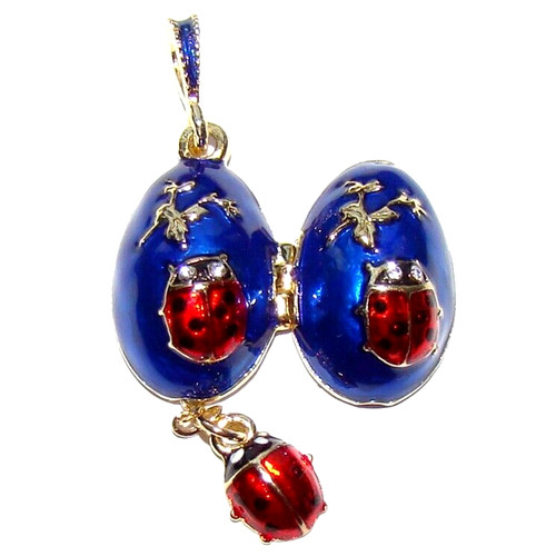 Coccinelle pendentif oeuf - coccinelle,