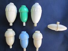 6 interrupteurs ancien plastique poires glands tête de lit 