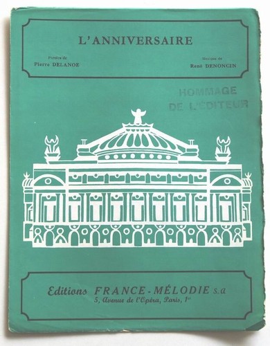 Partition vintage sheet music