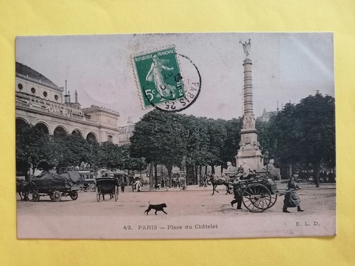 Cpa paris place chatelet - paris,