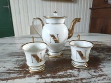Porcelaine De Paris Verseuse Et 2 Tasses Napoléon Style Empire