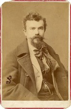 PHOTO CABINET 1890, Louis BONNETON artiste peintre painter à l'âge de 45 ans