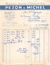 1953 MANUFACTURE GENERALE D ARTICLES DE PECHE PEZON ET MICHEL A PARIS - M. PI