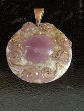 Pendentif Ancien Emaux Sazerat Limoges Anneau