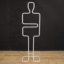Valet de nuit en métal blanc