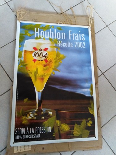 Tôle plaque émaillée bière