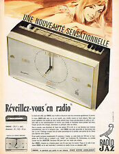 PUBLICITE ADVERTISING 045  1966  JAZ   radio-réveil