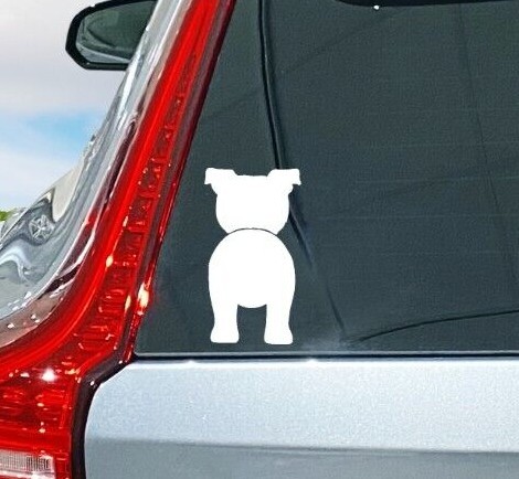 Pit bull dog butt vinyl - pit, decal