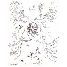 TERECHKOVITCH Kostia - Lithographie "Composition" 27x21cm - 1963 - Signée à l'en